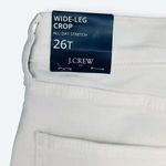 J.Crew  Womens White Wide-leg Crop Denim Jeans Photo 5
