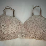 Aerie Floral Lace Demi Bra Cream Adjustable Straps Women's Size 36E/DD Photo 0