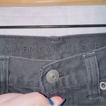 American Eagle AE Black Wash High Waisted Straight Leg Distressed Mom Jean 00 Photo 1