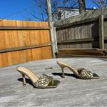 Marc Fisher Norsa Block Heel Braided Sandal gold Leather classy fall size 7.5 Photo 1