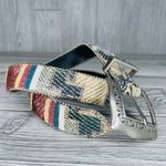 Vintage elite California silver buckle belt western style sm women’s accessories Red Photo 0