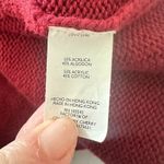 Daisy Fuentes Womens XL Sweater Cardigan Full Zip Red Mock Neck Burgundy Photo 5