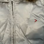 Victoria's Secret Vintage Victoria’s Secret Sport silver metallic quilted puffer vest hooded sz M Photo 9