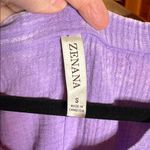 Zenana Outfitters NWOT Acid Washed Double Gauze Short Sleeve Shirt Lavender Size Small Photo 6