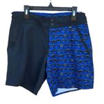 TomboyX Black and Blue Swim Shorts shark print size small Photo 0