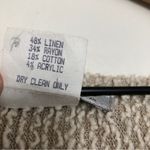 Vintage Nino Wong Linen Blend Knit Textured 3/4 Sleeve V Photo 2