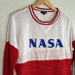 Fifth Sun NASA White Red Ringer T-Shirt Patriotic USA Summer Long Sleeve July 4 Photo 1