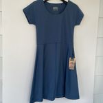 Outdoor Research Womens Bryn Dress Cornflower Striped Fit and Flare Size 10 Blue Photo 8