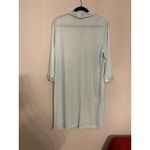 Vanity Fair  Moo Moo Nightgown Baby Blue Flower Detail Button‎ Down Front Large Photo 3