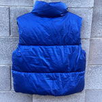 Old Navy Vintage  Electric Blue Puffer Vest Women's Size Small Photo 4