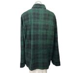 SKIMS  Women's Green Long Sleeve Button Up Plaid Sleep Flannel Shirt Top Size M Photo 4