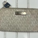 Michael Kors White Vintage Logo Jet Set Double-Zip Wristlet Photo 1