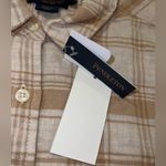 Pendleton  Boyfriend Flannel Shirt Ivory/Tan Plaid ‎ Size Large NWT Photo 1