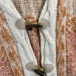 Free People Multicolor Cozy Hooded Toggle Button Chunky Knit Cardigan Womens Med Photo 4