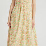 WAYF  Floral A-Line Skirt in Yellow and Green Photo 0