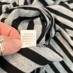 Poof! size small black and grey striped spaghetti strap maxi dress EUC Photo 4