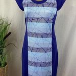 Title Nine Purple & Blue Print Short Sleeve Sport Dress S Photo 0