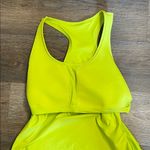 Athleta  Tinker Green Racerback Tank Top Drawstring Hem Built in Sports Bra XL Photo 7