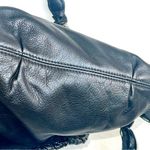 Brighton  black leather cross body bag with silver accents and chains and tassels Photo 13