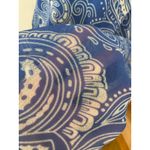 Weston Wear Sheer Blue‎ Paisley Bead Trim Deep V Photo 3