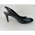 Alex Marie Pump Heels 10M Black Suede Slingback Button Detail Country Club Photo 6