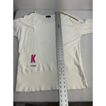 Thalia Sodi Womans  Large White Sparkle Accent Long Peep Sleeve Pullover Sweater Photo 6