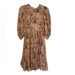 ByTiMo Floral Dobby Textured Ruffle Puff Sleeve Dress Photo 3