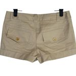 BCBGMAXAZRIA  Low Rise Cargo Cuffed Shorts Faux Pockets Flat Front 2 Tan Khaki Photo 10