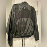 Forever 21  Women Black Mesh Lightweight Zip Front High Neck Track Jacket Size S Photo 8