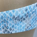 Shade & Shore  Blue Tan Gray Snakeskin Animal Print Underwire Contour Bikini Top Photo 4