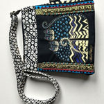 Laurel Burch Beaded Canvas Cat Print Crossbody Bag Black/Multicolor Black Photo 0