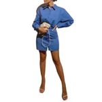 ZARA ✨ Blue Pleated Shirt Dress✨ Photo 3