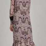 Saloni Isa Scallop Dress In Quartz Bazaar Print Size 6 Photo 0