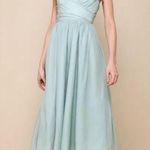Lulus Fairytale design sage green organza strapless dress SZ:L Photo 0