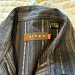 Roper Western Pearl Snap Black Size M Photo 2