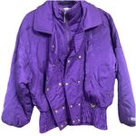 Vintage fera Skiwear Purple And Gold Jacket Size 14 Photo 3