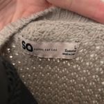 SO  Women's Crew Neck Sweater - Beige and Black Stripes Photo 1