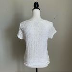 Jaclyn Smith  | White Textured Scoop Neck Tee Sz S Photo 4