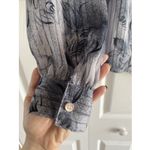 Nicola Women's Vtg 12 Blue Striped Floral Satin Blouse‎ Office Corpcore Feminine Size 10 Photo 5