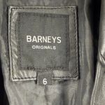 Barneys Originals Womens Clara Black Leather Moto Biker Jacket Size 6 Photo 1