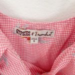 Gypsies & Moondust Cold Shoulder Ruffle Gingham Floral Print Top Small Photo 7