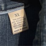 Riders By Lee Vintage 90s VF Jeanswear Riders 3/4 Sleeve Button Up Blue Denim Shirt Sz XL Photo 4