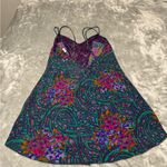Victoria's Secret Vintage  Gold Label 90s/Y2K Purple and Green Paisley Fabric Photo 1