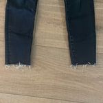 Abercrombie & Fitch Abercrombie Ultra High Rise Super Skinny // distressed dark wash raw hem Photo 4