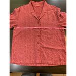 Tianello Blouse Women's XS‎ Buttons Tencel 3/4 Sleeve Textured STAINS FLAWS Red Photo 10