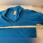 L.L. Bean Turquoisee Long Sleeveeve Mock Neck Quarter Zip Pullover Fleece Size S Blue Photo 7