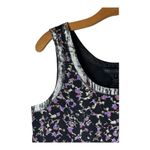 Marc by Marc Jacobs  Tank Top Women Small Black Exeter Floral Silk Metallic Mesh Photo 3