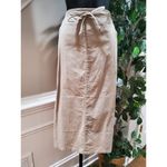 basic editions  Women's Beige Linen Single Breasted Blazer & Skirt 2 Pc's Suit XL Photo 1