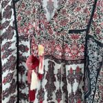 Love Stitch Size Small Blouse Brown Neutrals‎ Paisley Boho Print Sheer Overshirt Photo 3