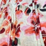 Sam Edelman Scarlette Button Front Crop Embroidered Floral Peplum Top Large Photo 3